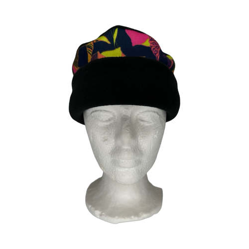 Neon Flowers Fleece Hat