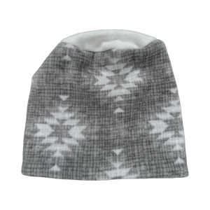 Grey Aztec Fleece Hat