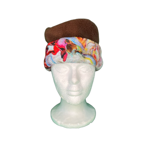 Abstract on Brown Fleece Hat