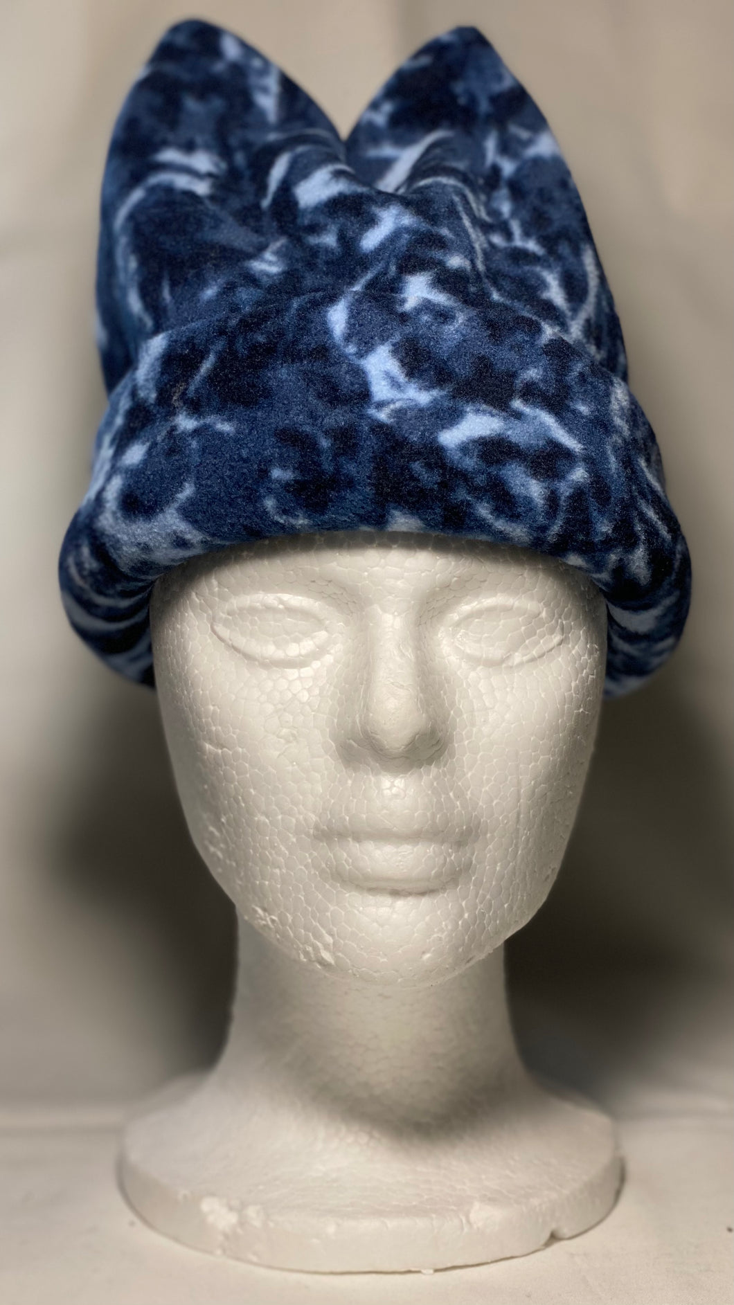 Blue Camo Fleece Hat