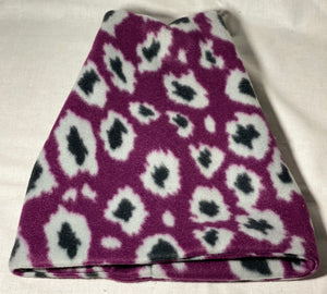 Purple Leopard Fleece Hat