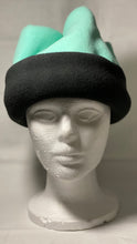 Load image into Gallery viewer, Mint/Black Fold Fleece Hat