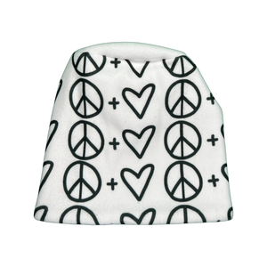 Peace & Love Fleece Hat