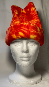 Red/Yellow Dye Fleece Hat