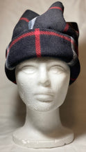 Load image into Gallery viewer, Black Plaid Fleece Hat