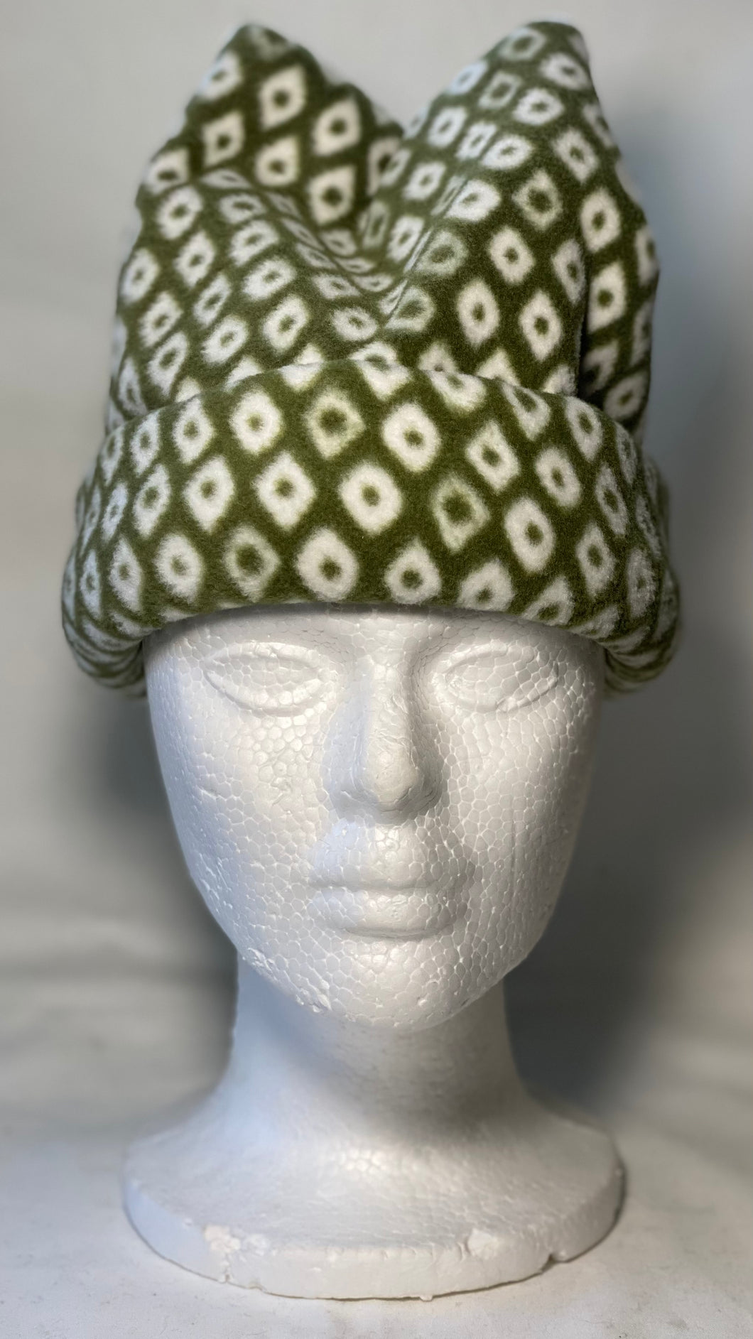 Green Diamond Fleece Hat