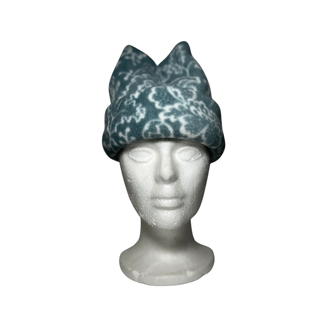 Leafy Flowers Fleece Hat