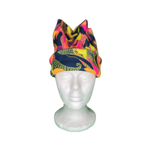 Load image into Gallery viewer, Navy Neon Petals Fleece Hat