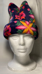 Radial Flowers Fleece Hat