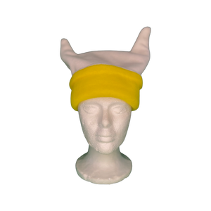 White/Yellow Horns Fleece Hat