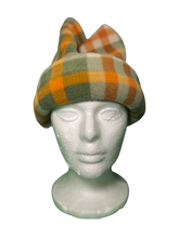 Load image into Gallery viewer, Orange Plaid Fleece Hat