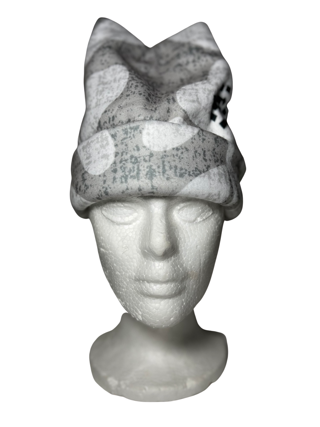 Budding Greyscale Fleece Hat
