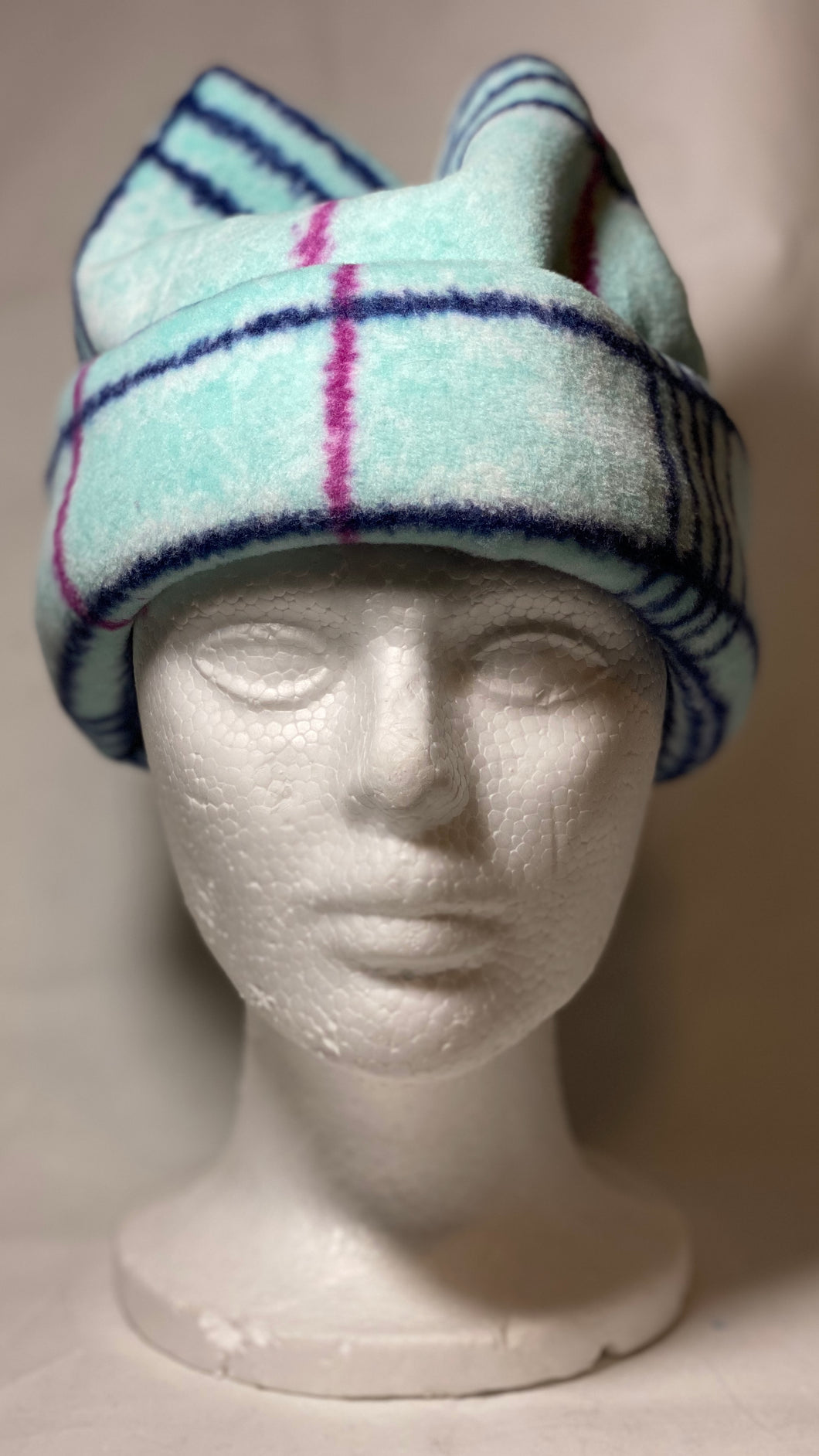 Mint Lines Fleece Hat
