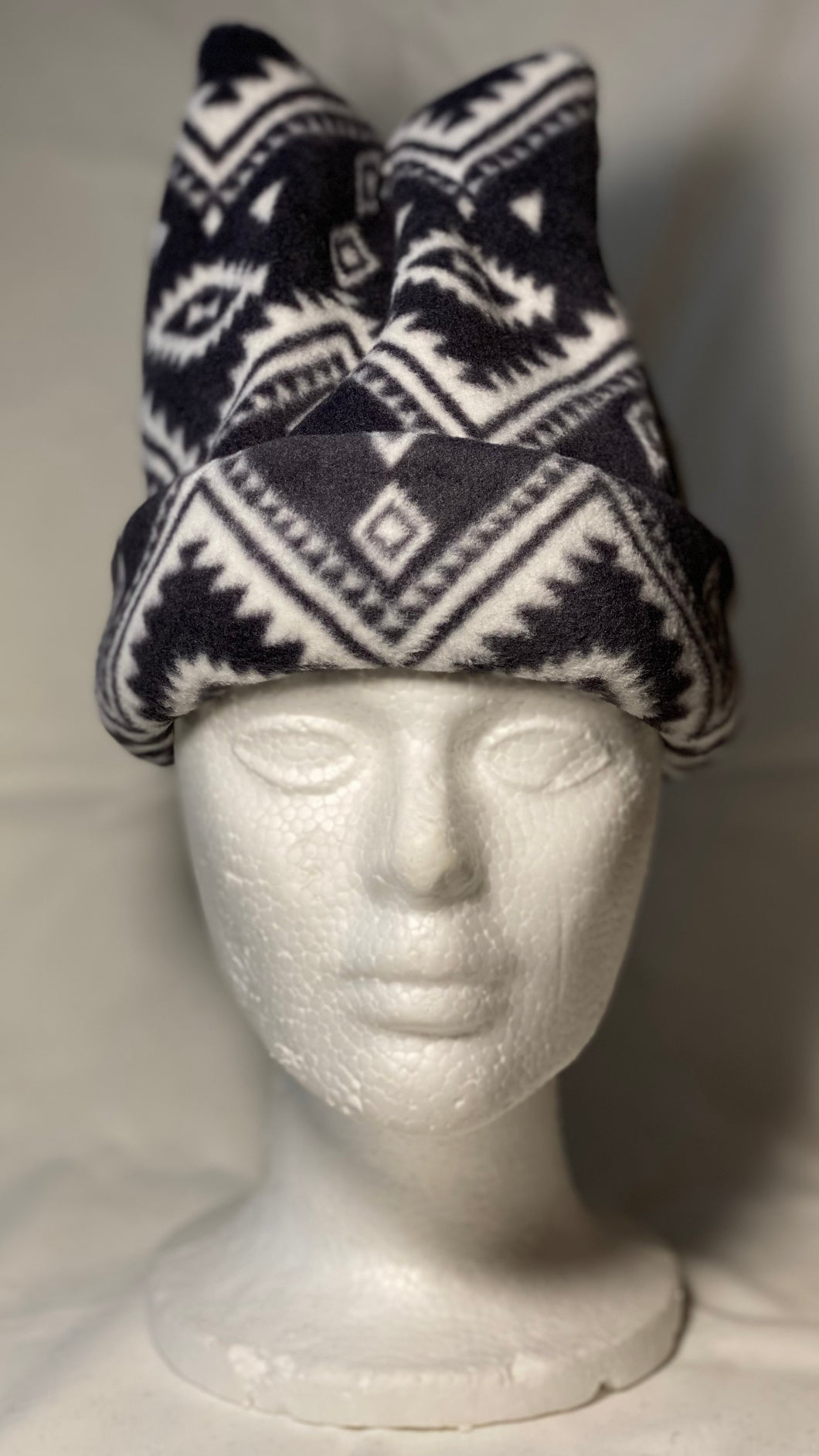 Grey Navajo Fleece Hat