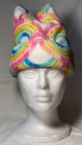 Rainbow Patterned Fleece Hat