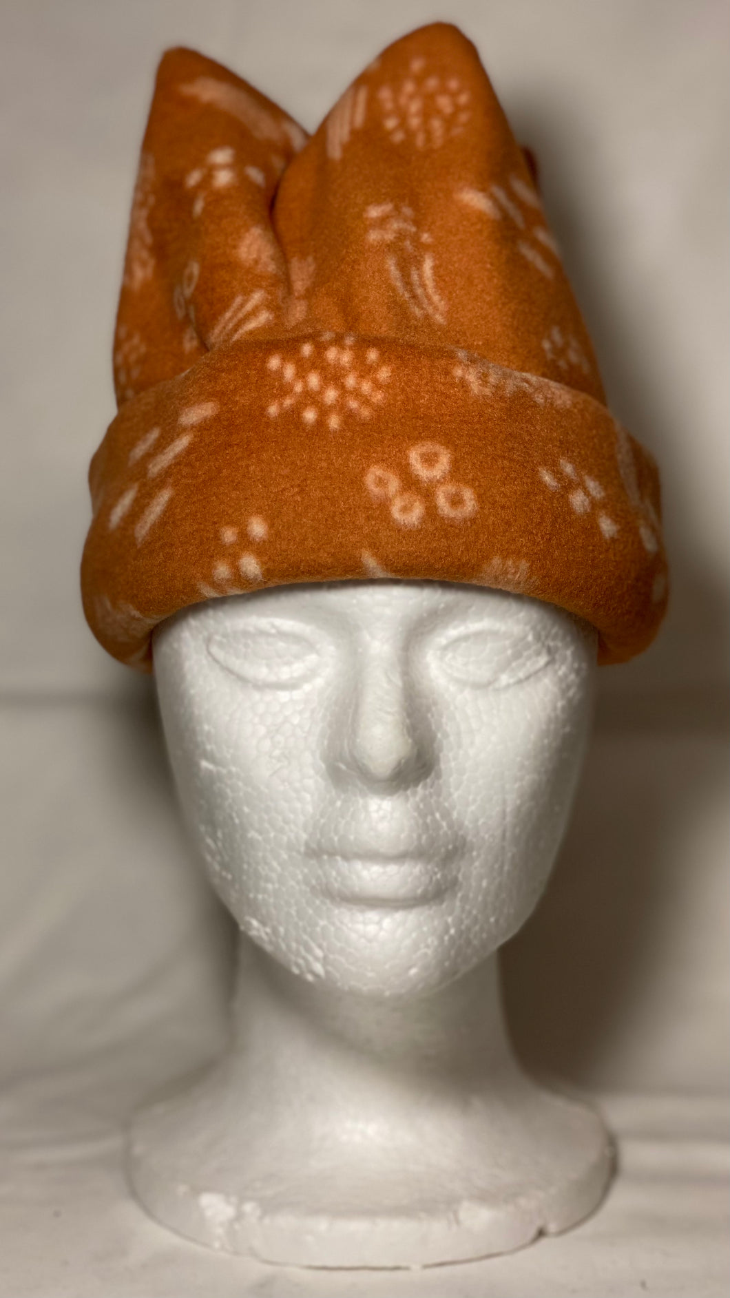 Abstract Orange Fleece Hat