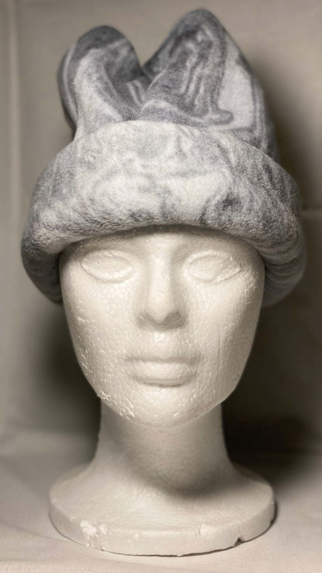 Grey Swirl Fleece Hat
