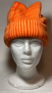 Orange Lines Fleece Hat