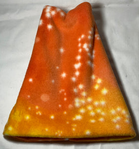 Orange Stars Fleece Hat