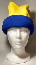 Load image into Gallery viewer, Yellow/Navy Fold Fleece Hat