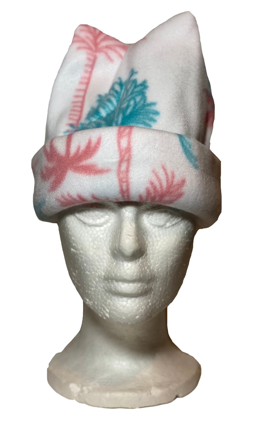 Pink Palm Fleece Hat