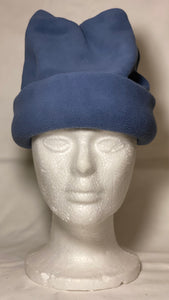 Grey Blue Fleece Hat