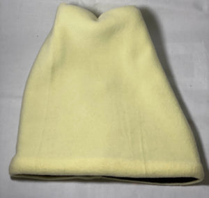 Pale Yellow/Black Fold Fleece Hat