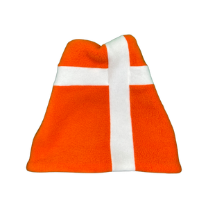 White/Orange Fleece Hat
