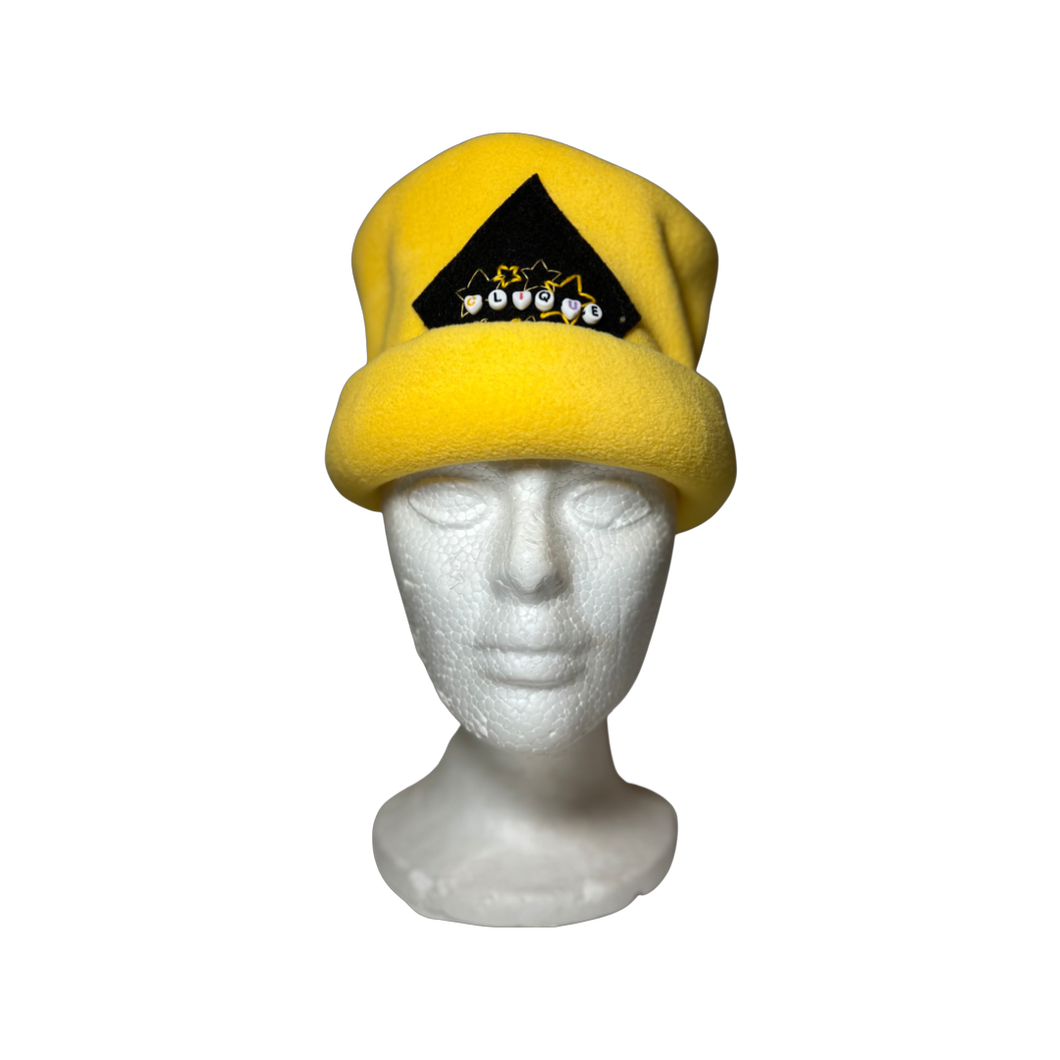 Yellow Diamonds Fleece Hat