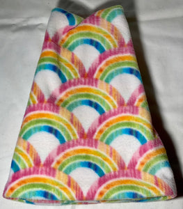 Rainbow Patterned Fleece Hat