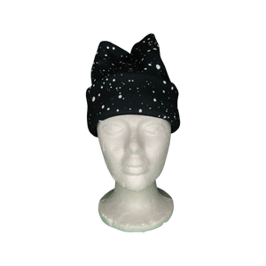 Black & White Speckles Fleece Hat
