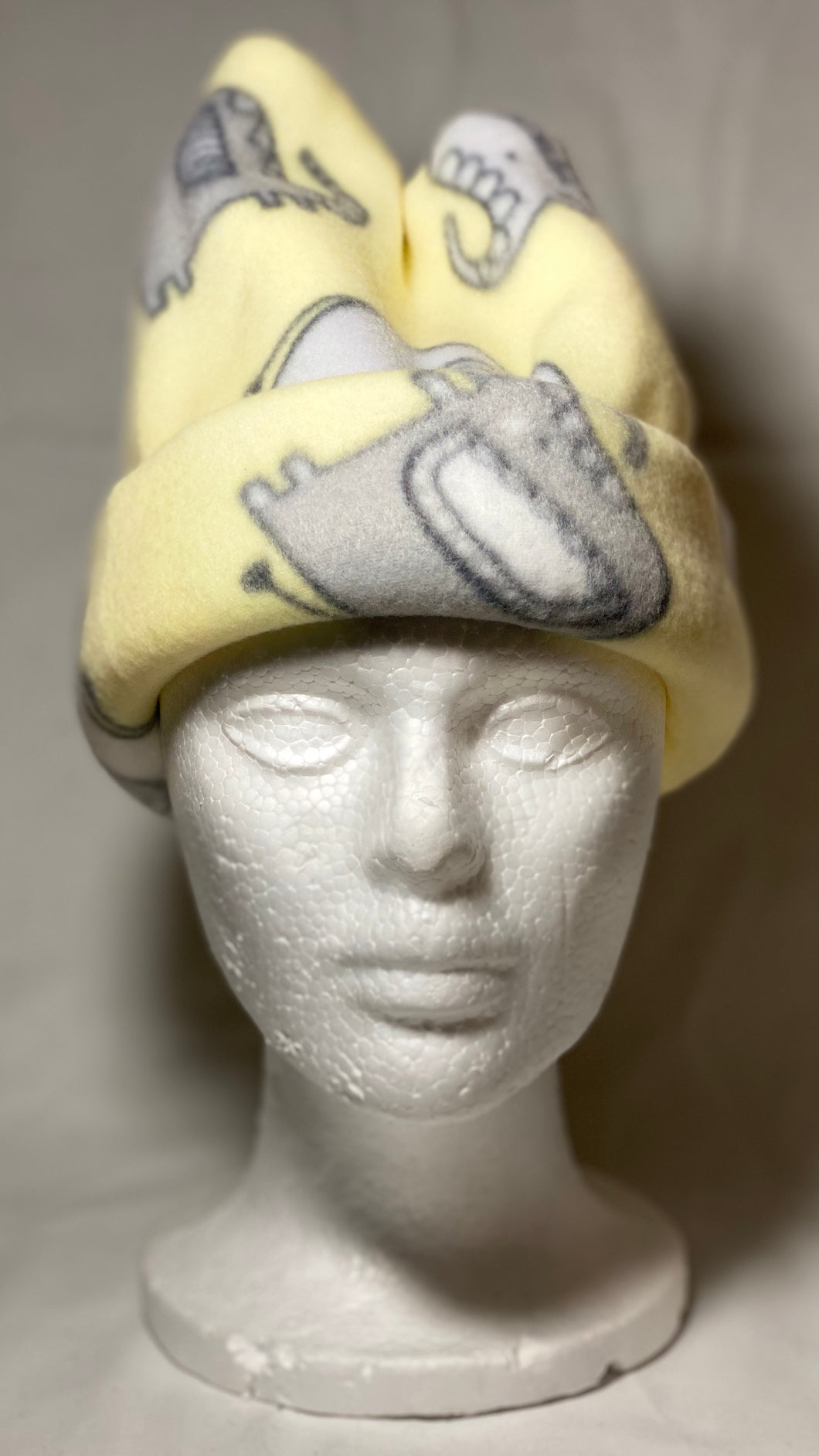 Yellow Elephant Fleece Hat