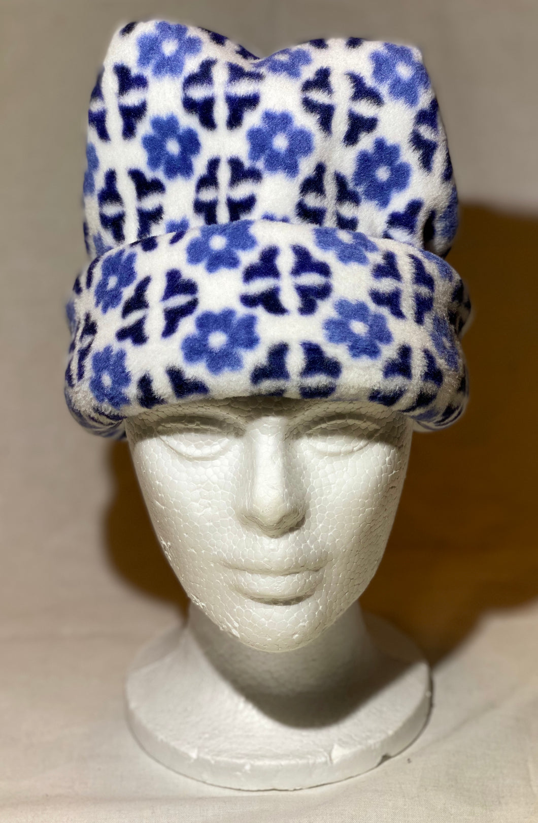 Blue Daisy Fleece Hat