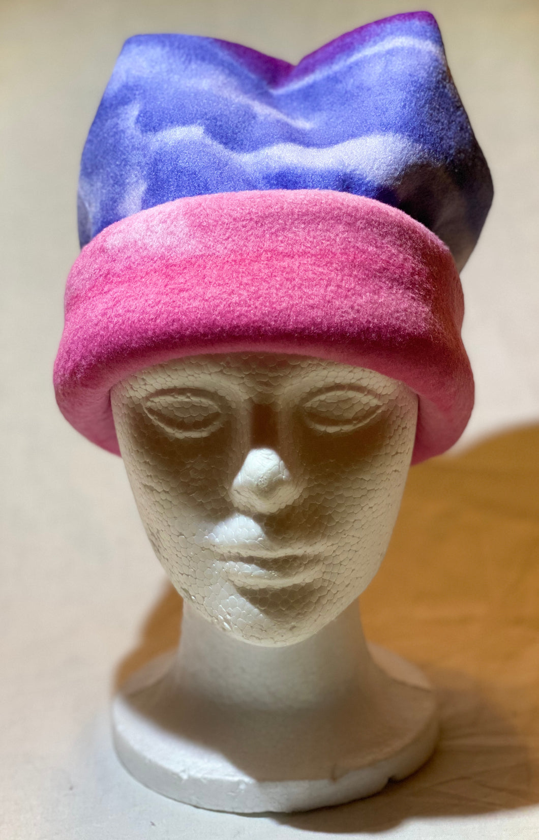 Pink Blue Fade Fleece Hat