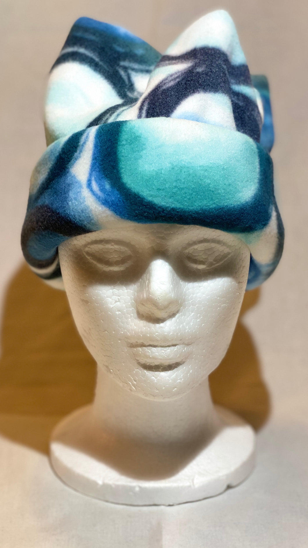 Blue Circles Fleece Hat