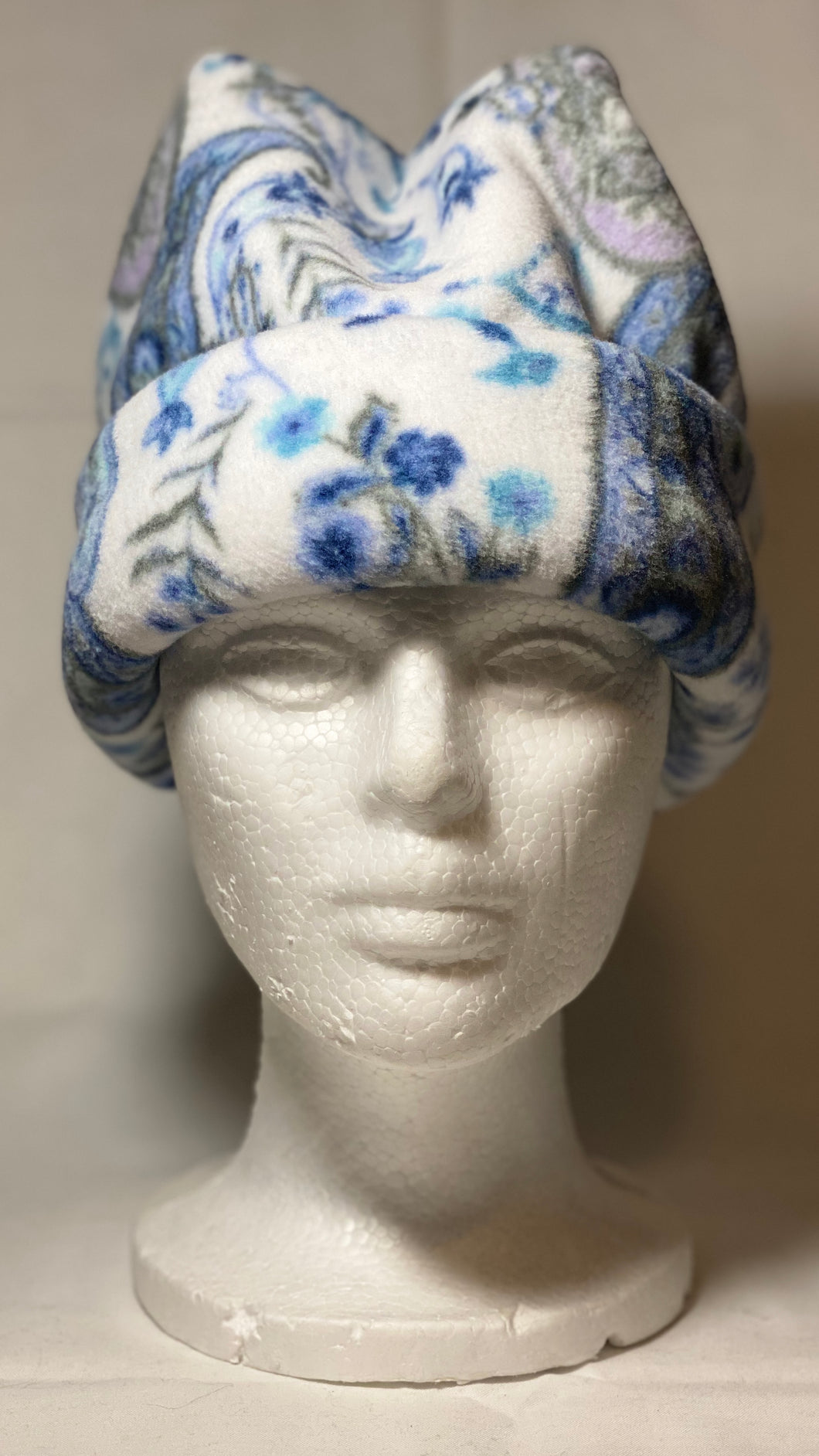 White Paisley Fleece Hat