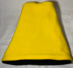 Lemon Yellow/Black Fold Fleece Hat