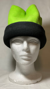 Tennis Ball Green/Black Fold Fleece Hat