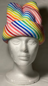 Rainbow Lines Fleece Hat