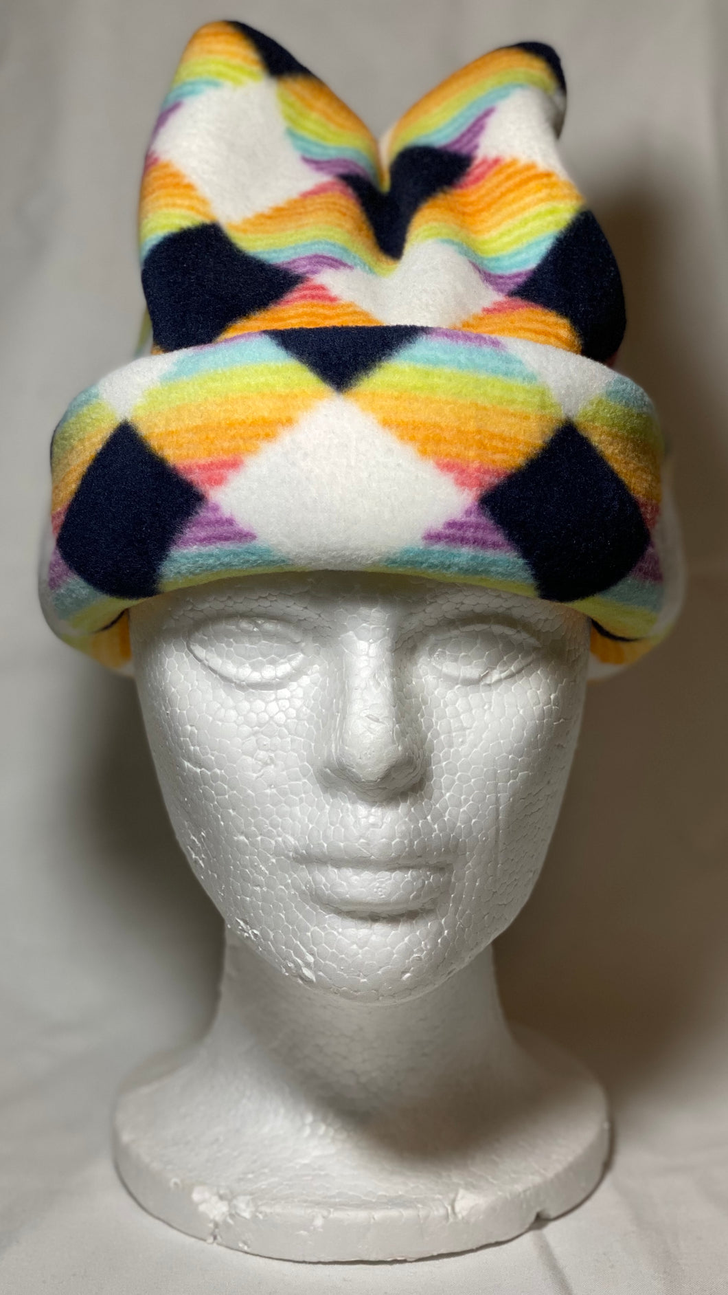 Vibrant Diamonds Fleece Hat