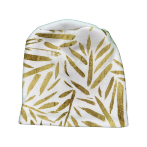 Gold Leaves Fleece Hat